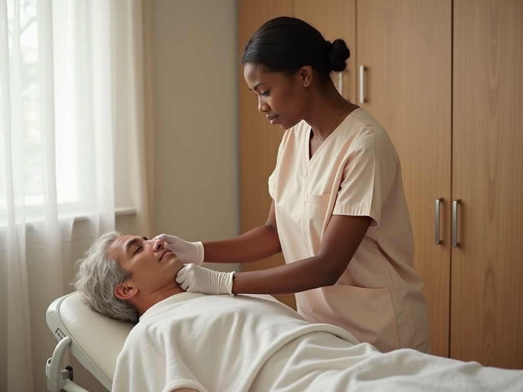 Dr. Gutium with patient