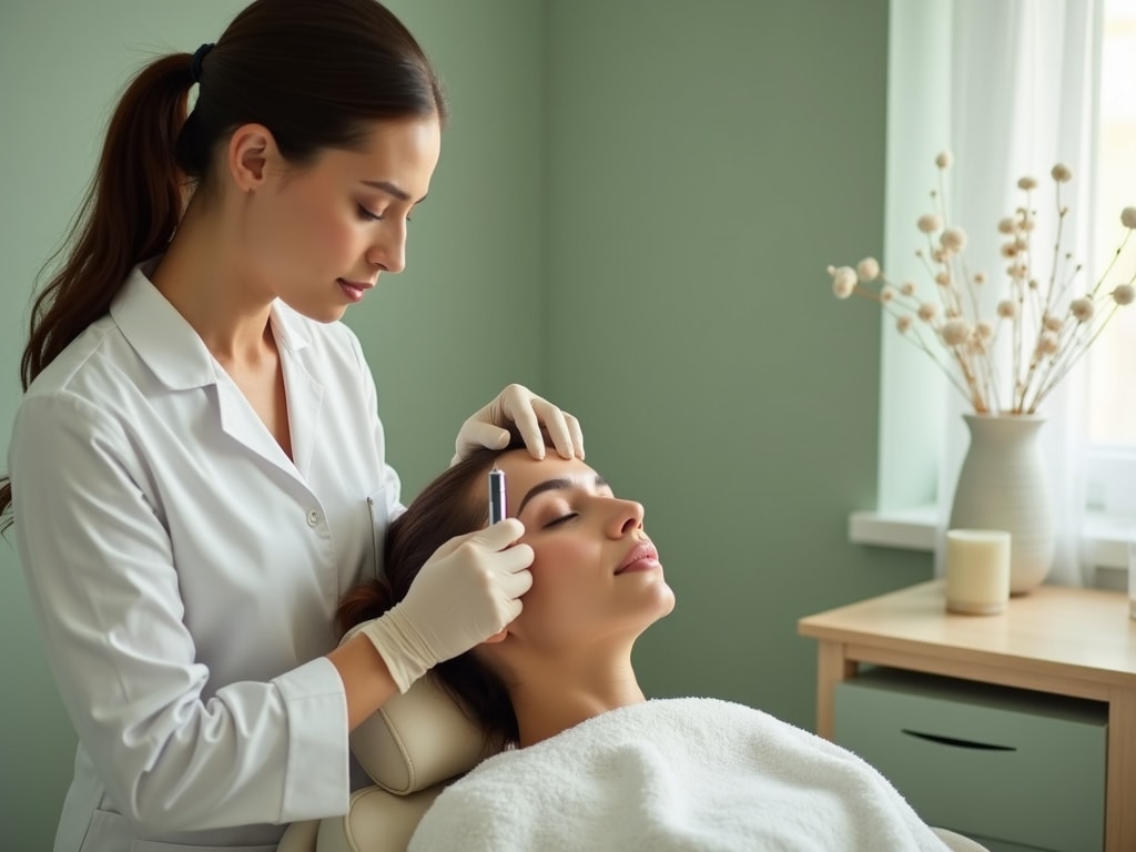 Aesthetic treatment in progress